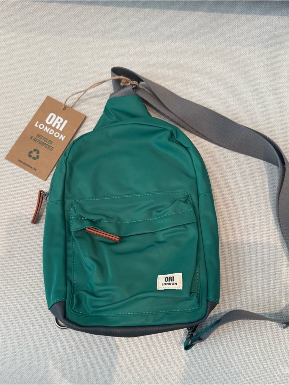New Ori London Large Willesden Sling Crossbody Bag Emerald